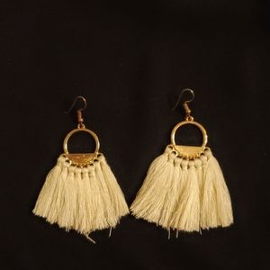 White Tassel earrings